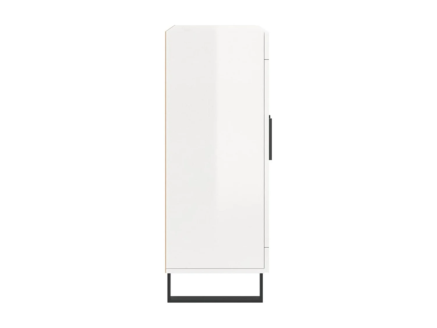 Buffet Blanc brillant 69,5x34x90 cm Bois d'ingénierie