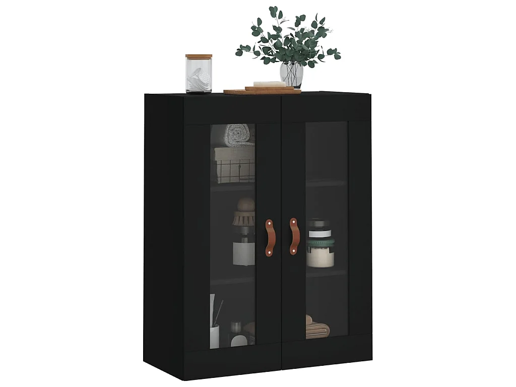 Wandschrank Schwarz 69,5x34x90 cm