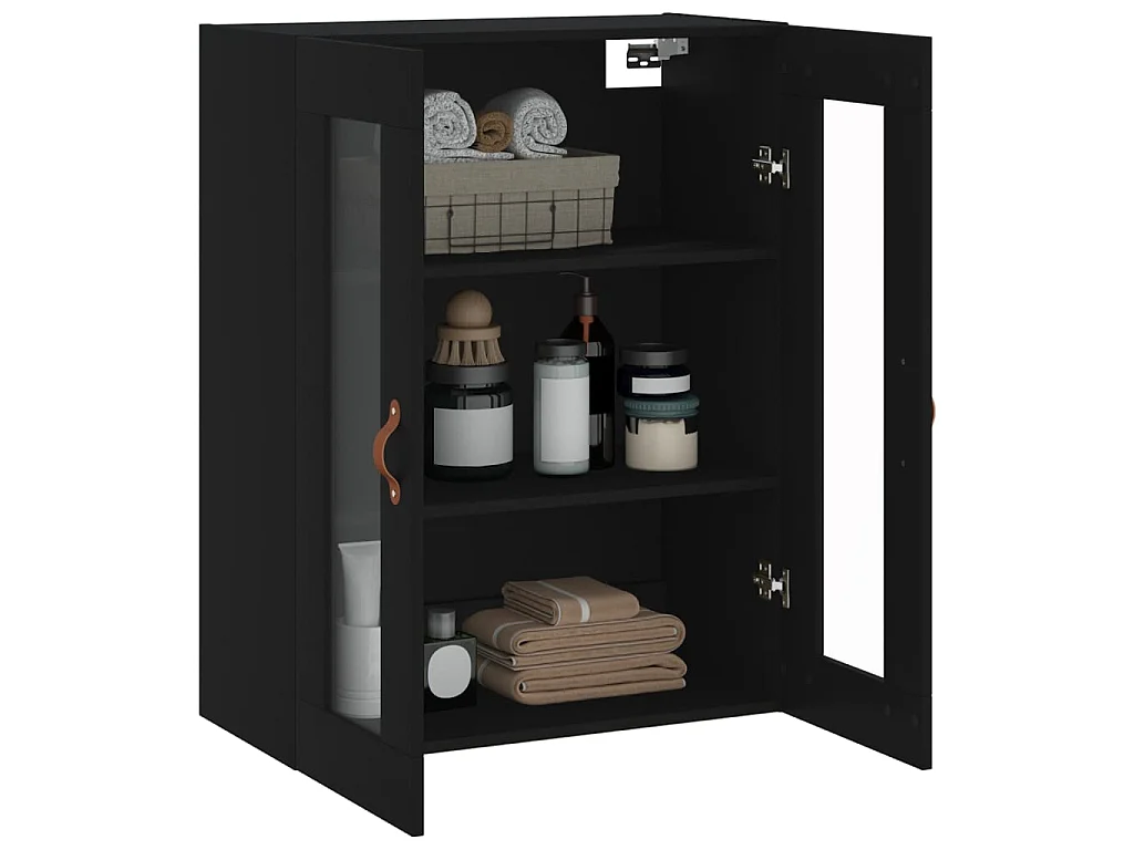 Wandschrank Schwarz 69,5x34x90 cm