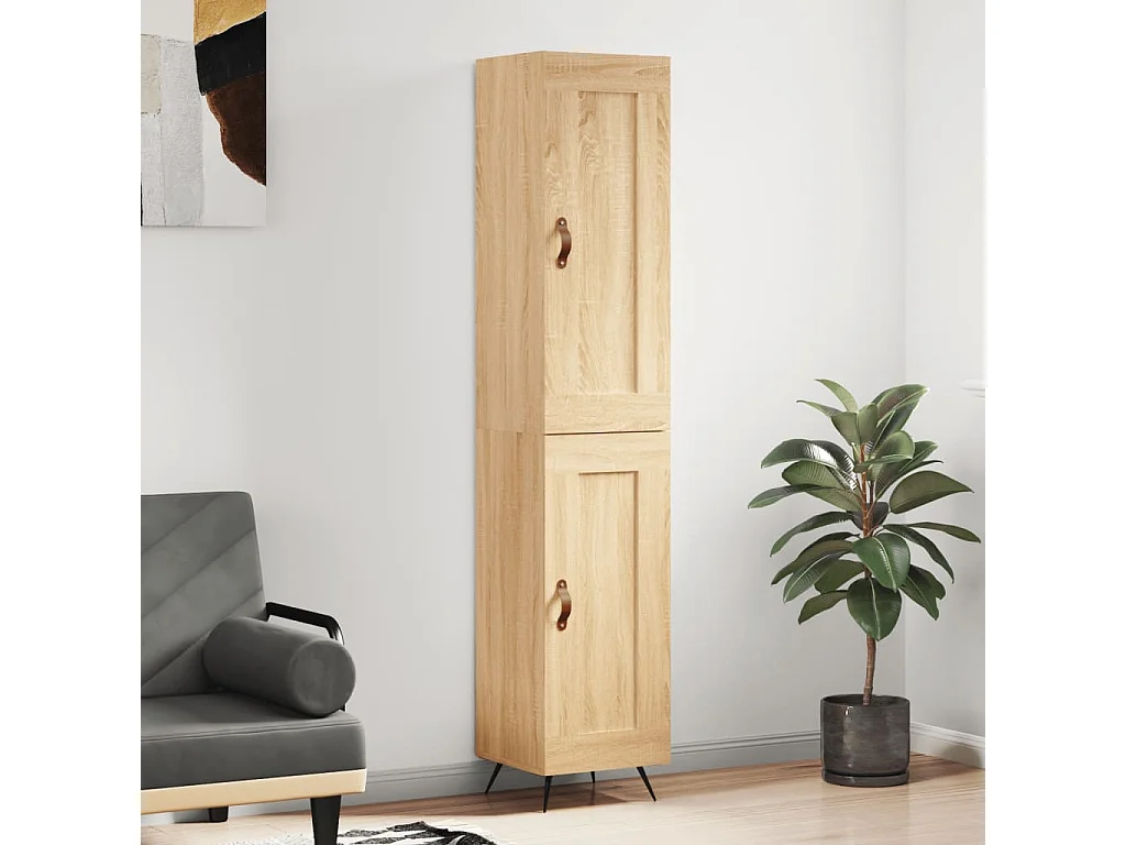 Highboard Sonoma-Eiche 34,5x34x180 cm Holzwerkstoff