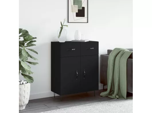 Kauf Unique Sideboard Schwarz 69,5x34x90 cm Holzwerkstoff