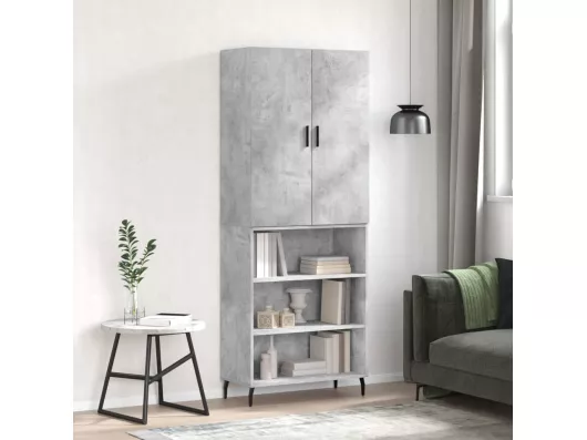 Kauf Unique Highboard Betongrau 69,5x34x180 cm Holzwerkstoff