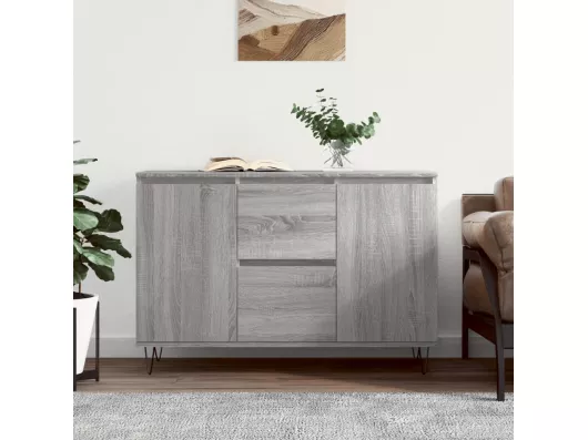 Kauf Unique Sideboard Grau Sonoma 104x35x70 cm Holzwerkstoff