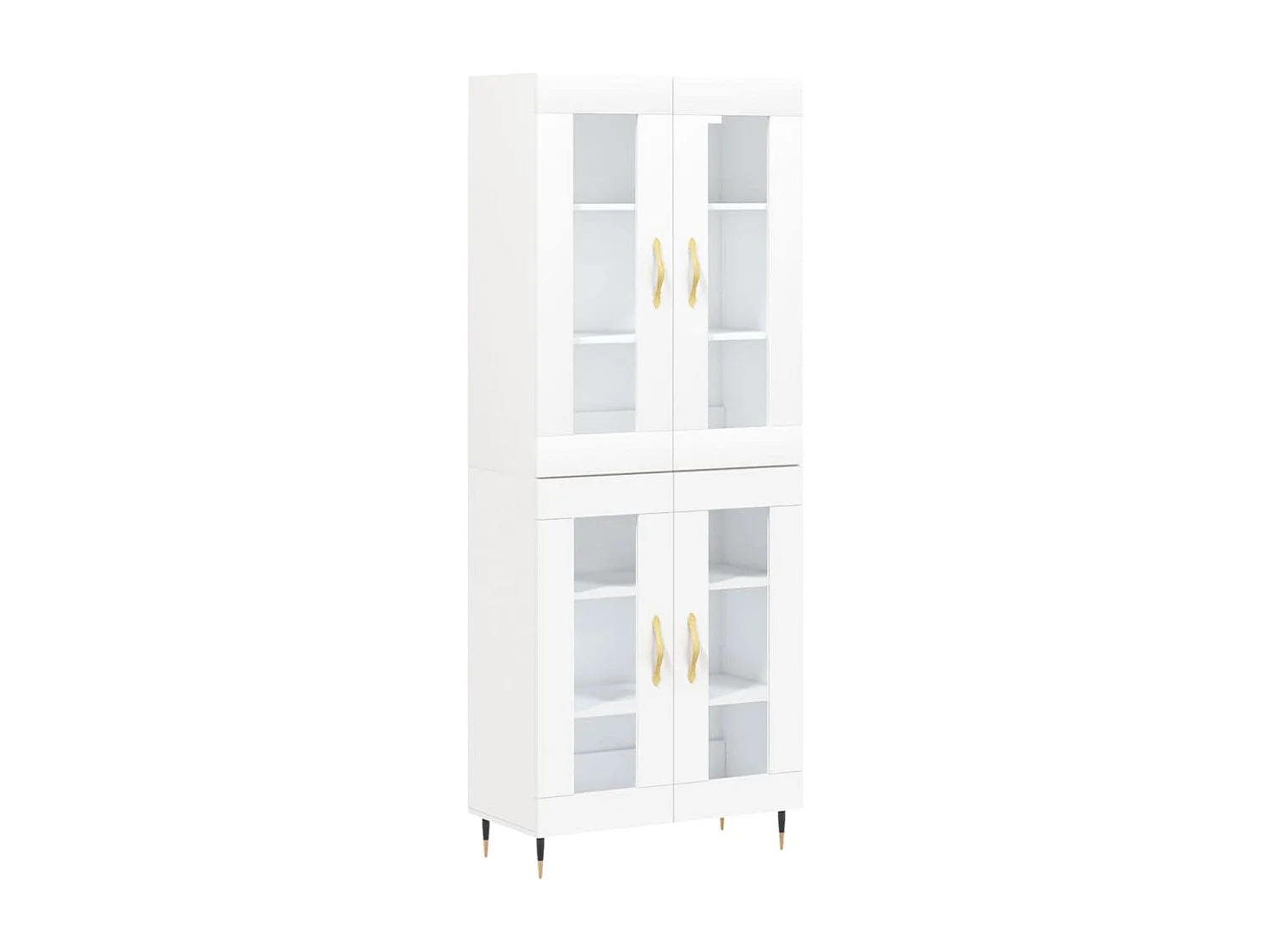 Buffet haut Blanc 69,5x34x180 cm Bois d'ingénierie