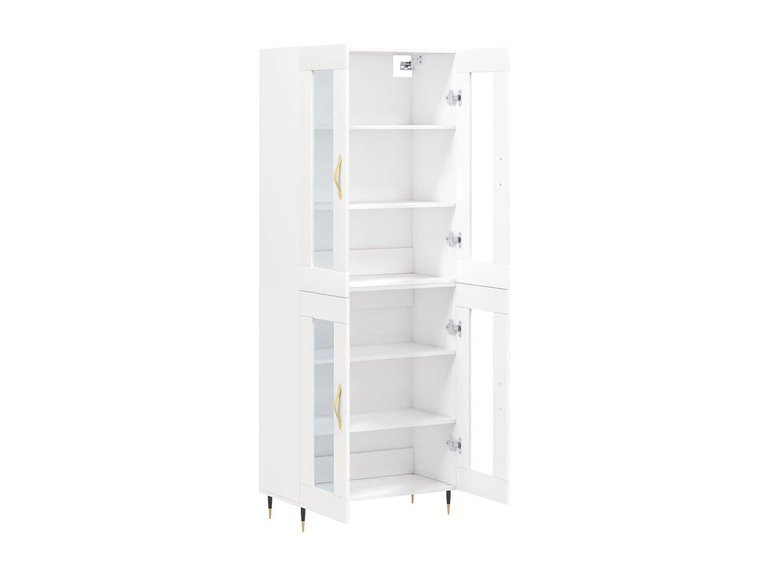 Buffet haut Blanc 69,5x34x180 cm Bois d'ingénierie