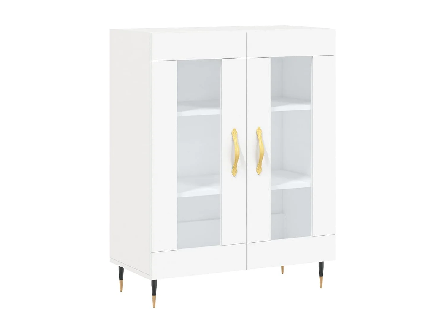 Buffet haut Blanc 69,5x34x180 cm Bois d'ingénierie