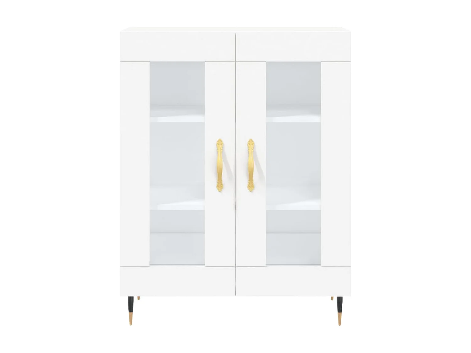 Buffet haut Blanc 69,5x34x180 cm Bois d'ingénierie