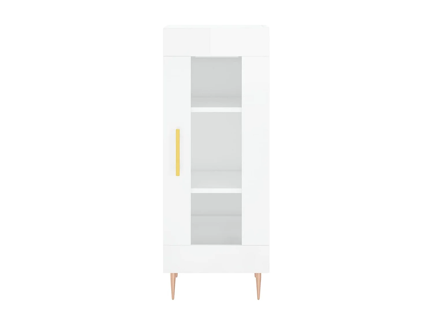 Dressoir 34,5x34x90 cm bewerkt hout hoogglans wit