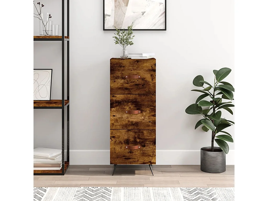 Sideboard Räuchereiche 34,5x34x90 cm Holzwerkstoff