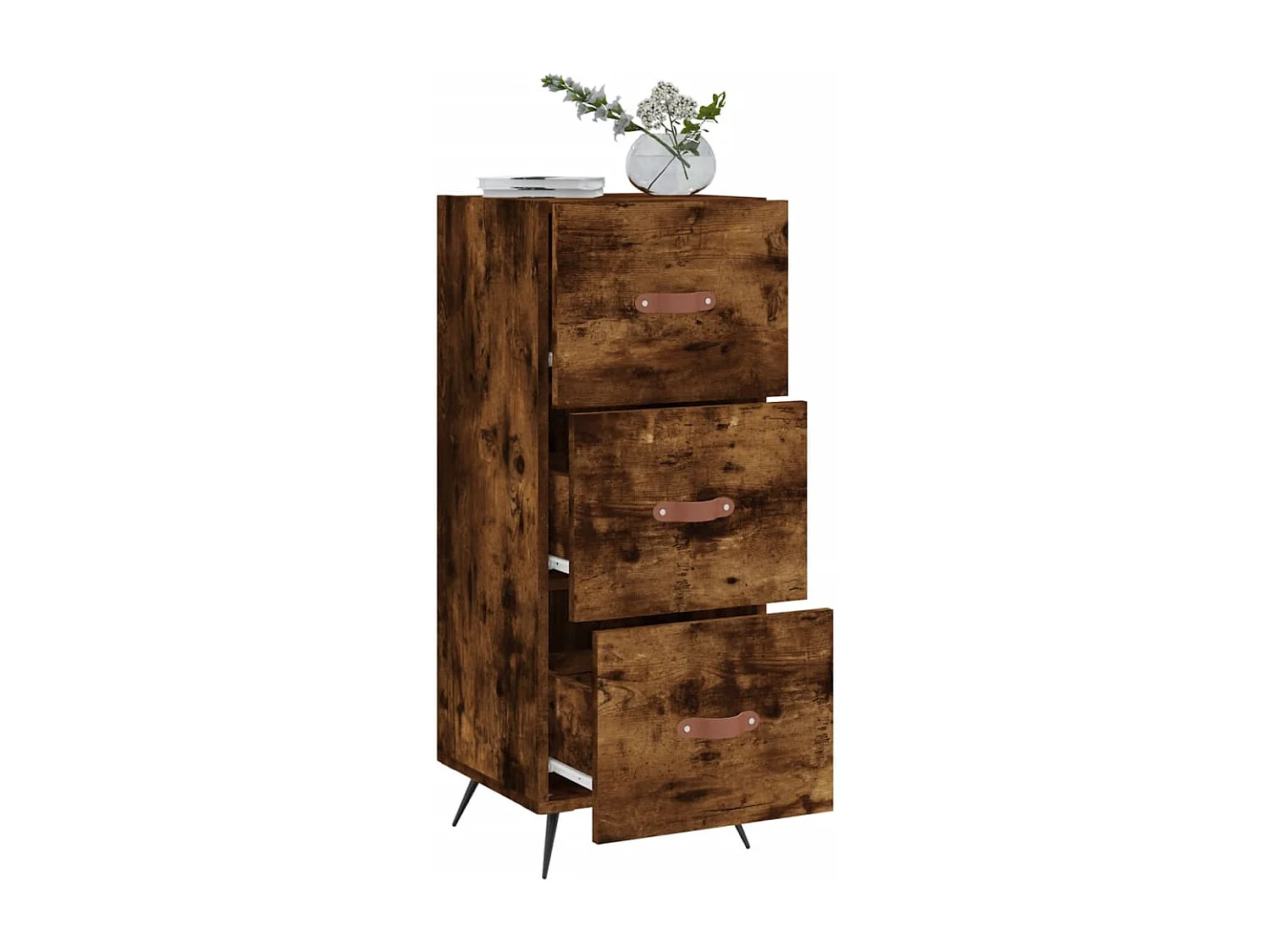 Sideboard Räuchereiche 34,5x34x90 cm Holzwerkstoff