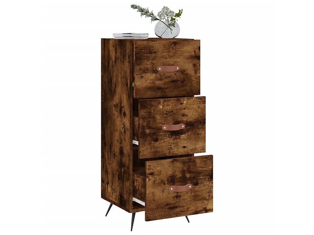 Sideboard Räuchereiche 34,5x34x90 cm Holzwerkstoff