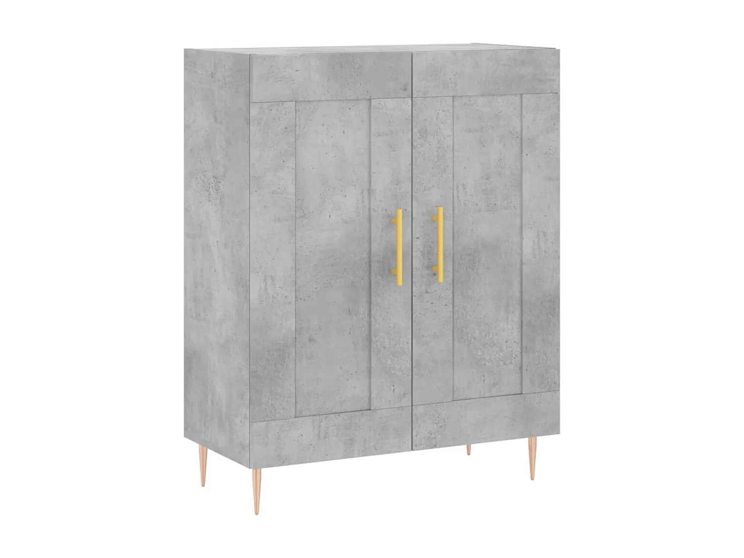Buffet gris béton 69,5x34x90 cm bois d'ingénierie