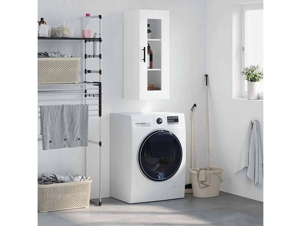 Armoire murale blanc 34,5x34x90 cm