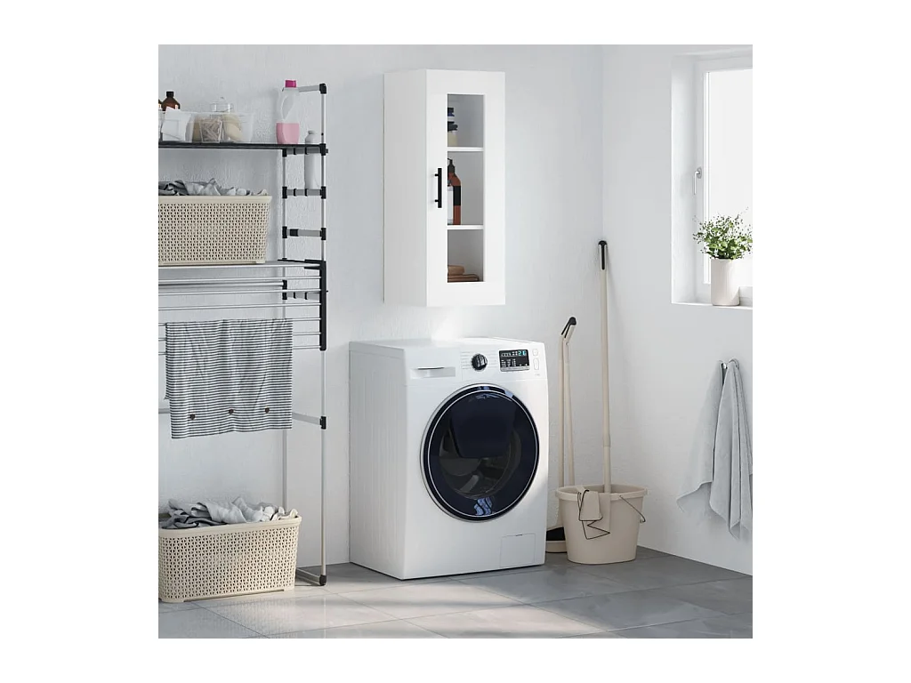 Armoire murale blanc 34,5x34x90 cm