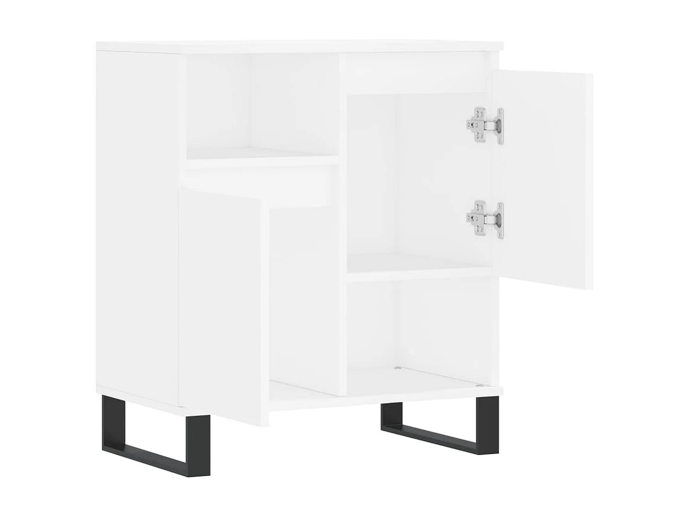 Dressoir 60x35x70 cm bewerkt hout wit