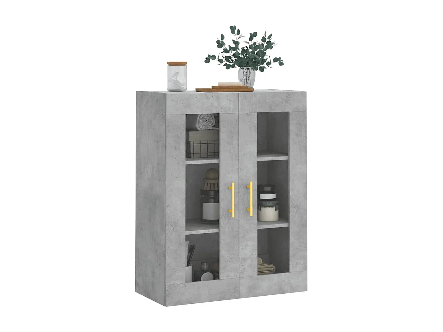 Armoire murale gris béton 69,5x34x90 cm