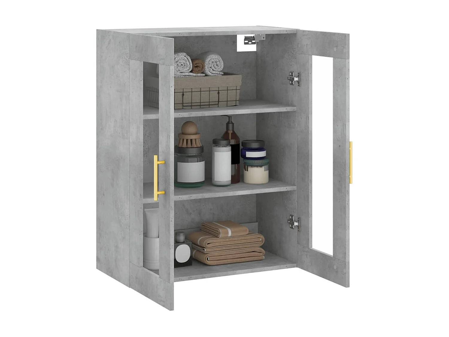 Armoire murale gris béton 69,5x34x90 cm