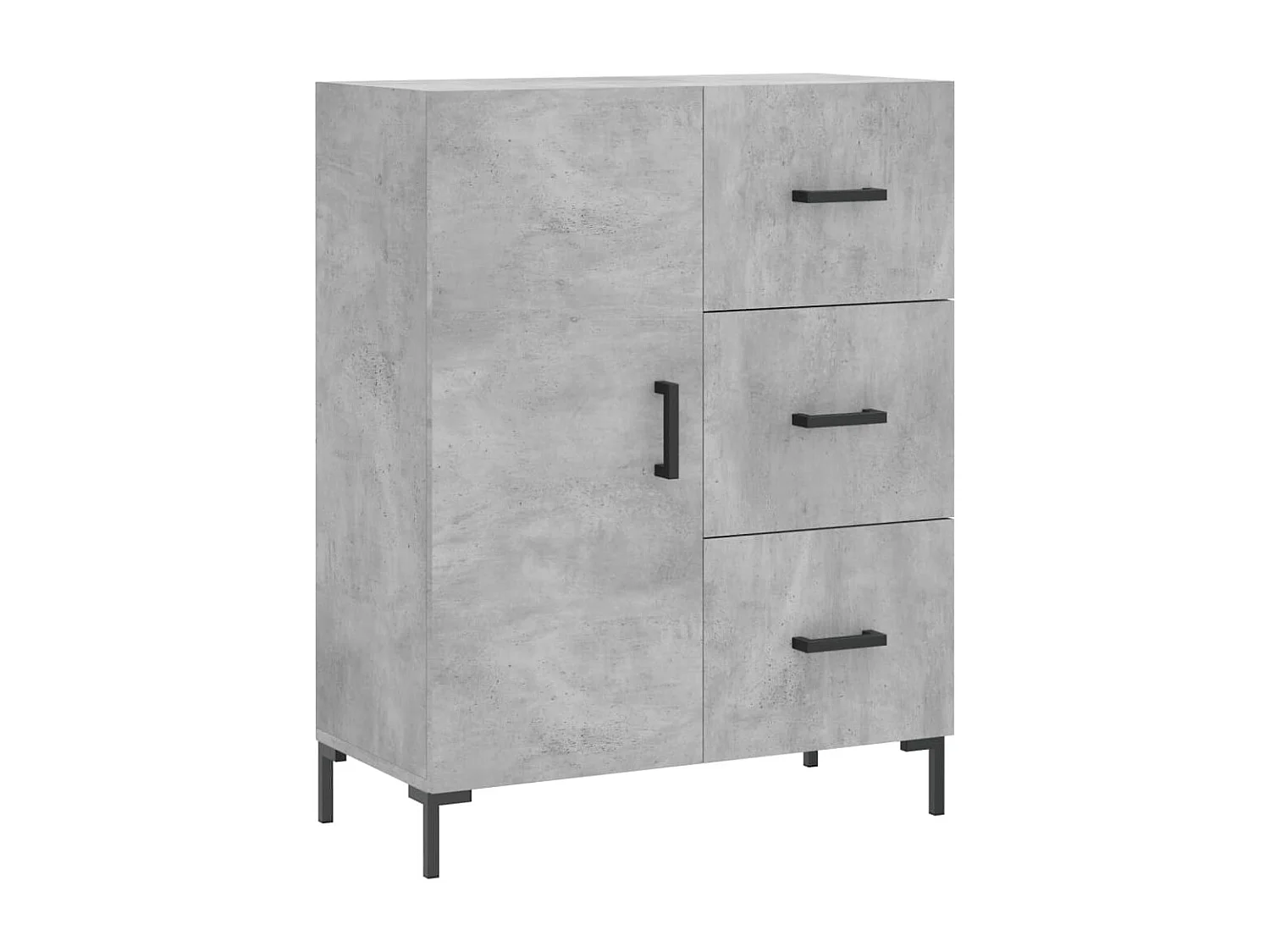 Credenza Grigio Cemento 69,5x34x90 cm in Legno Multistrato