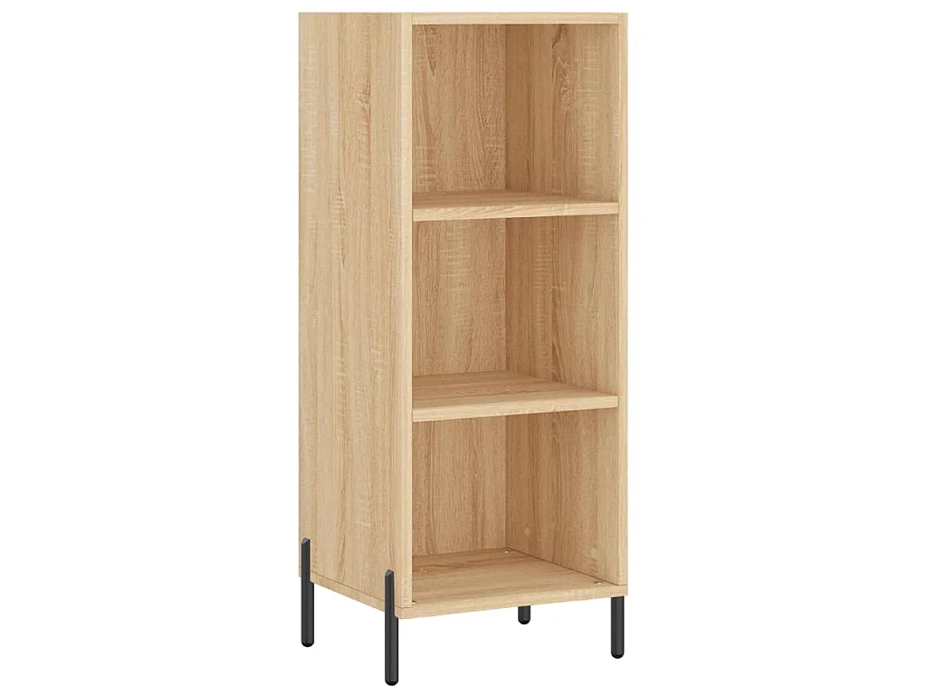 Hoge kast 34,5x34x180 cm bewerkt hout sonoma eikenkleurig