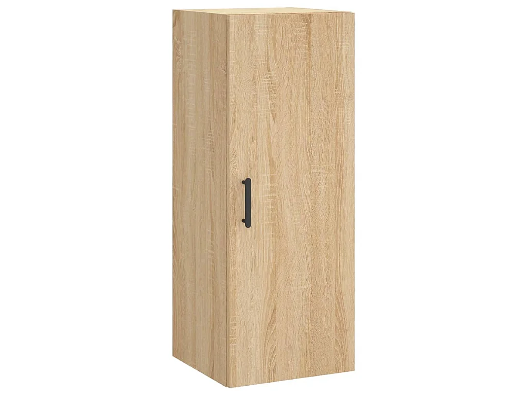 Hoge kast 34,5x34x180 cm bewerkt hout sonoma eikenkleurig