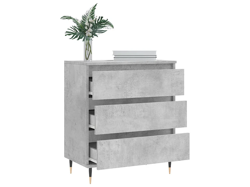 Dressoir 60x35x70 cm bewerkt hout betongrijs