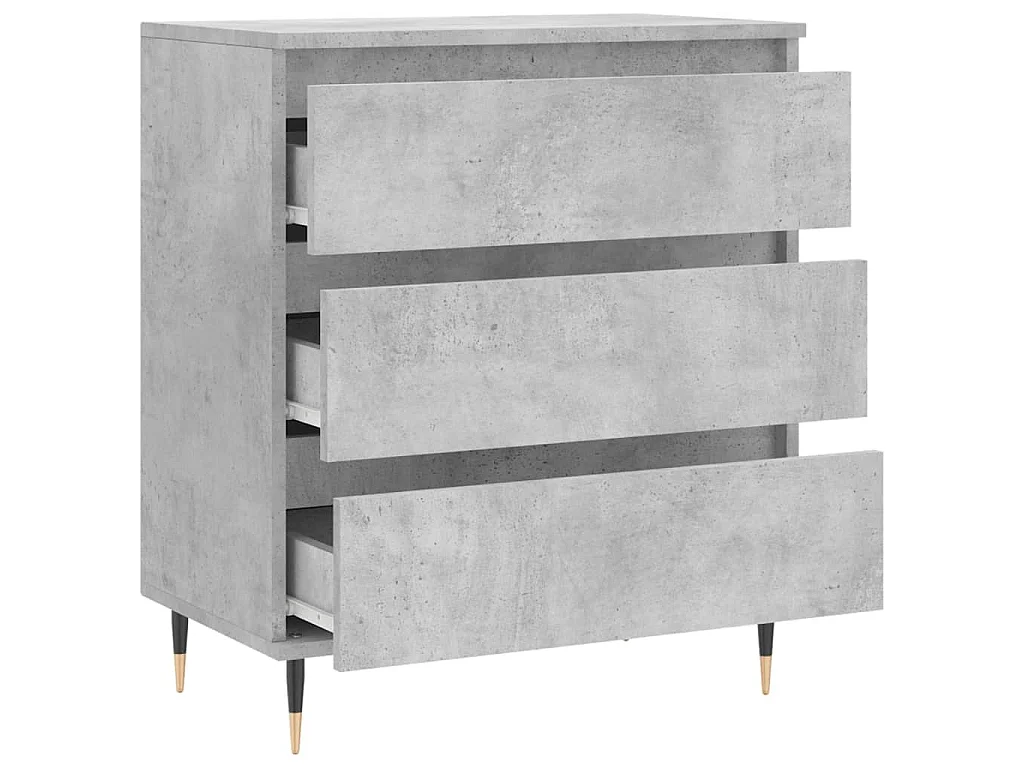 Dressoir 60x35x70 cm bewerkt hout betongrijs