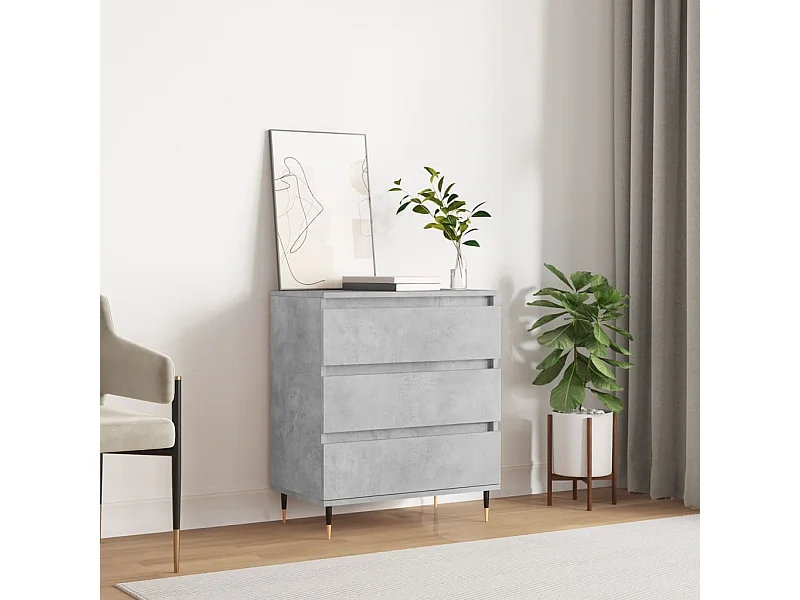 Credenza Grigio Cemento 60x35x70 cm in Legno Multistrato