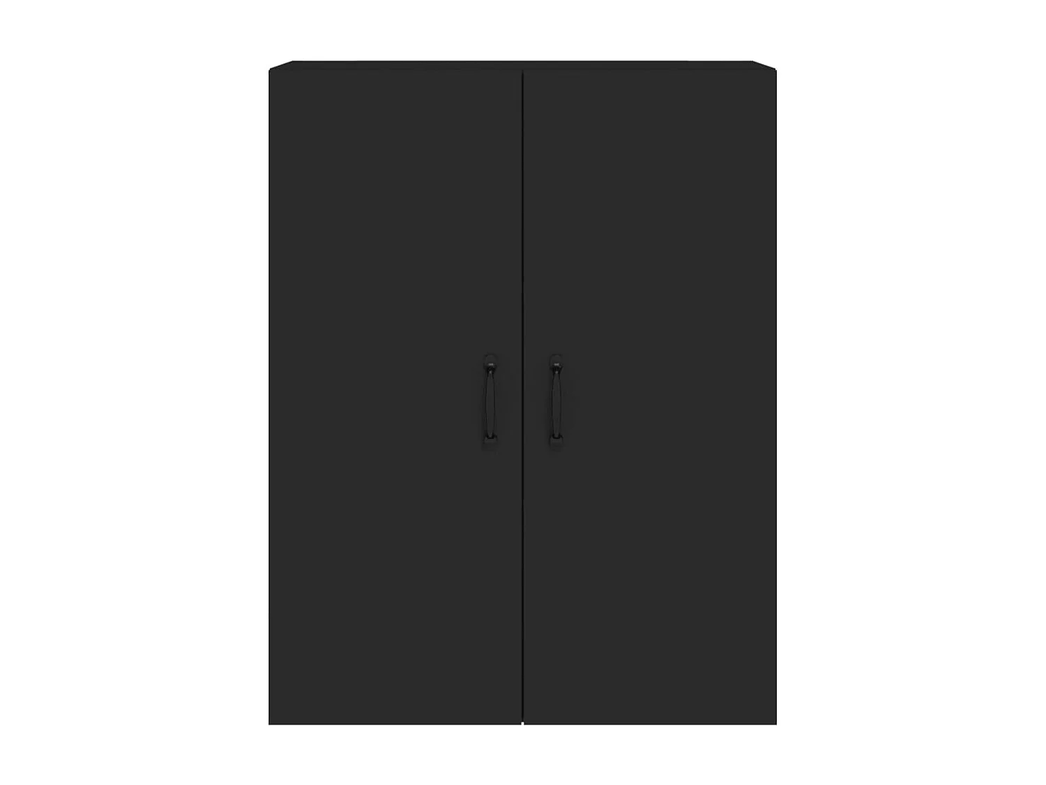 Armadietti a Parete 2 pz Neri in Legno Multistrato