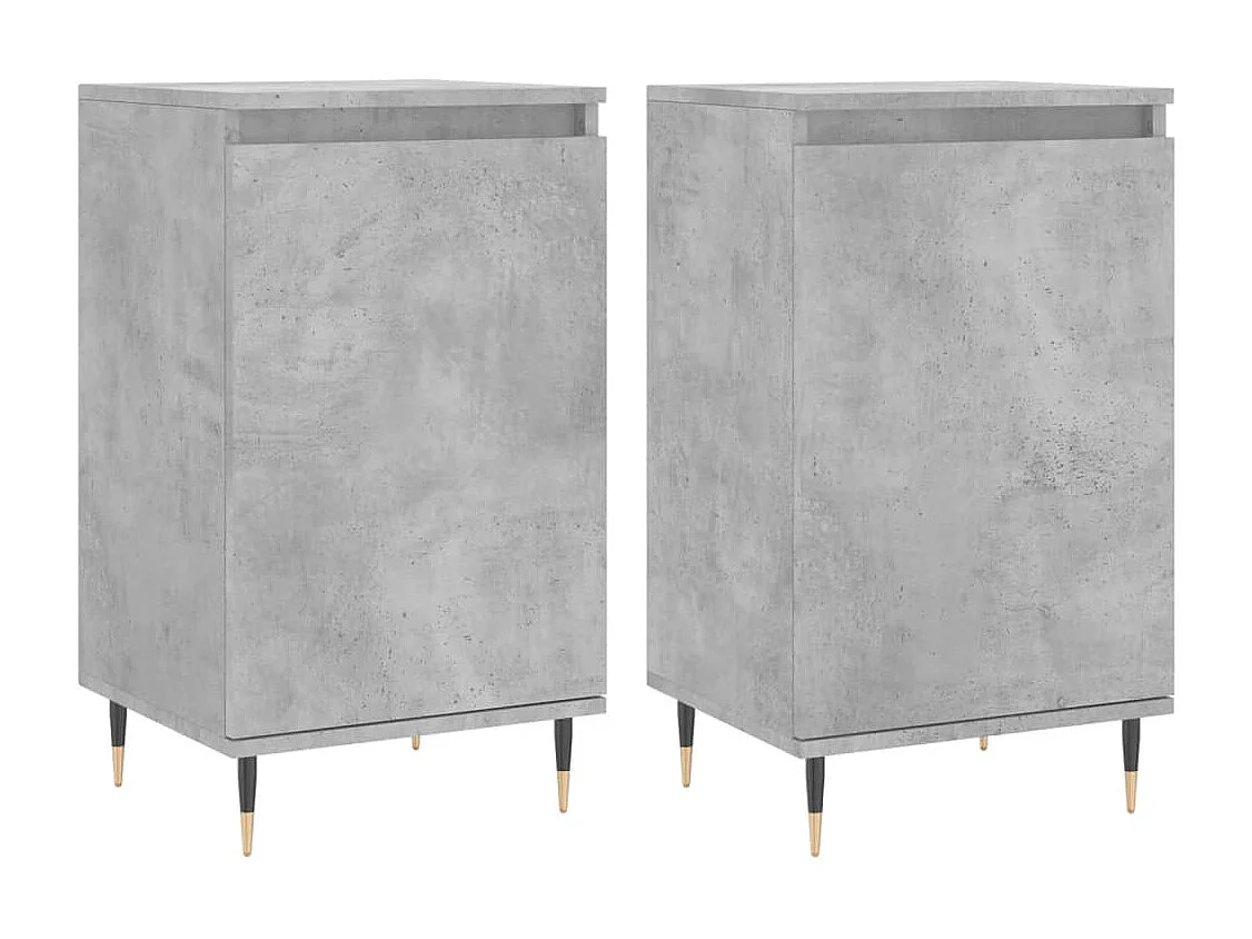 Sideboards 2 Stk. Betongrau 40x35x70 cm Holzwerkstoff