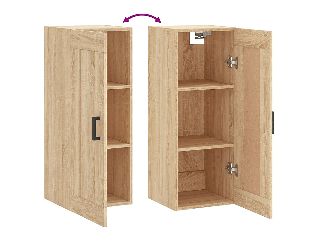 Armadietto a Muro Rovere Sonoma 34,5x34x90 cm Legno Multistrato