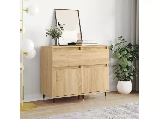 Kauf Unique Sideboards 2 Stk. Sonoma-Eiche 40x35x70 cm Holzwerkstoff