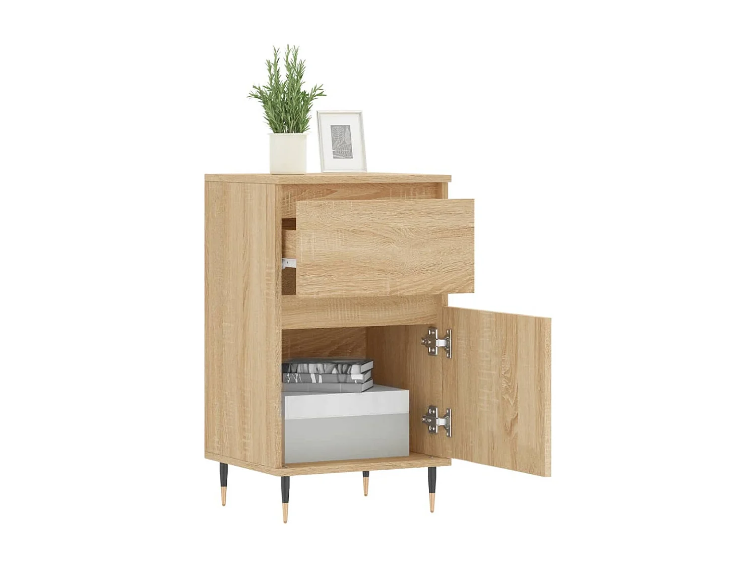 Buffets 2 pcs chêne sonoma 40x35x70 cm bois d'ingénierie