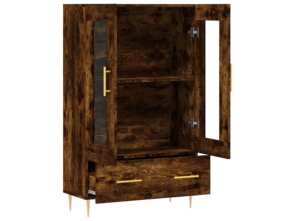 Highboard Räuchereiche 69,5x31x115 cm Holzwerkstoff