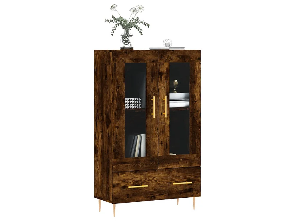 Highboard Räuchereiche 69,5x31x115 cm Holzwerkstoff