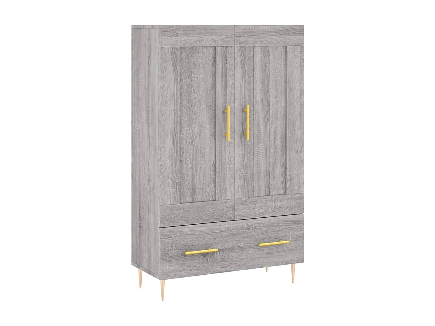 Buffet haut sonoma gris 69,5x31x115 cm bois d'ingénierie