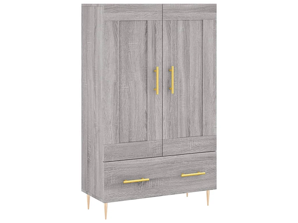 Buffet haut sonoma gris 69,5x31x115 cm bois d'ingénierie