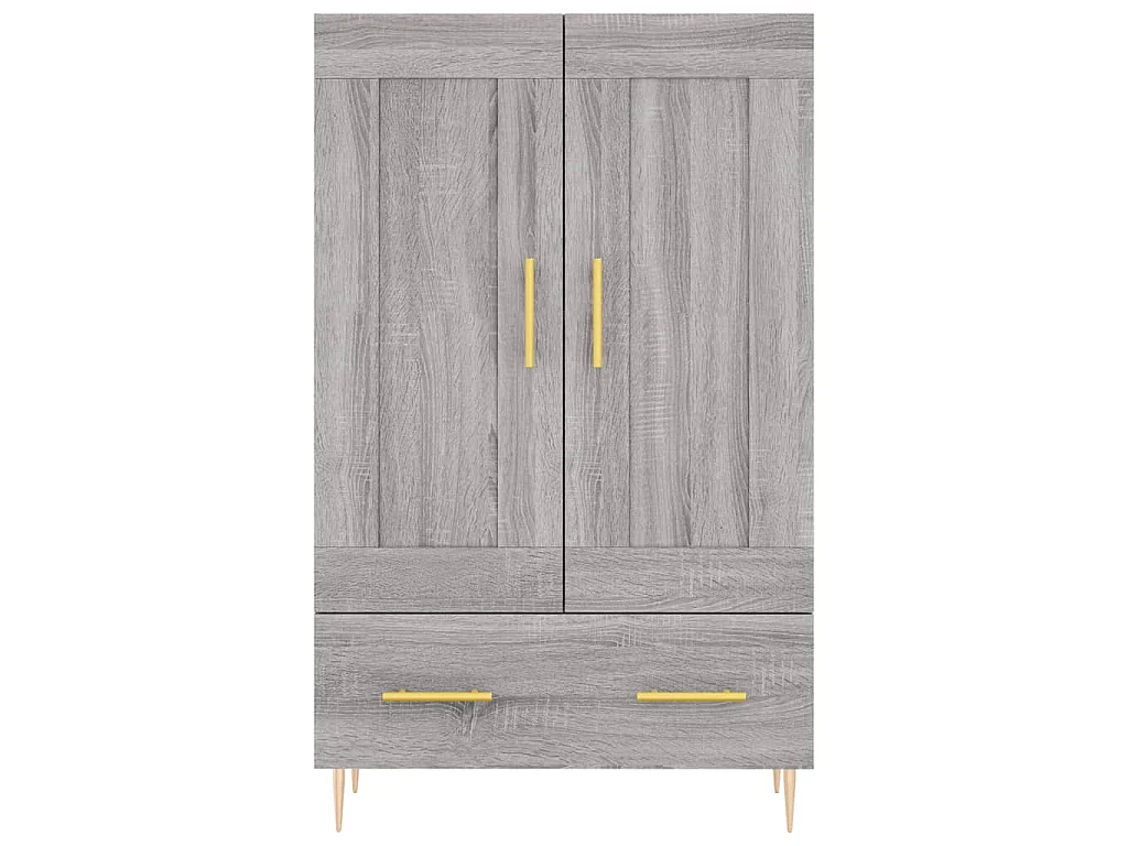 Buffet haut sonoma gris 69,5x31x115 cm bois d'ingénierie