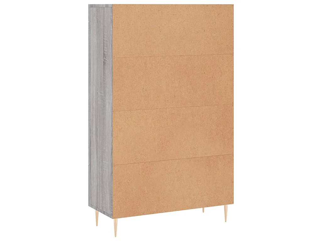 Buffet haut sonoma gris 69,5x31x115 cm bois d'ingénierie