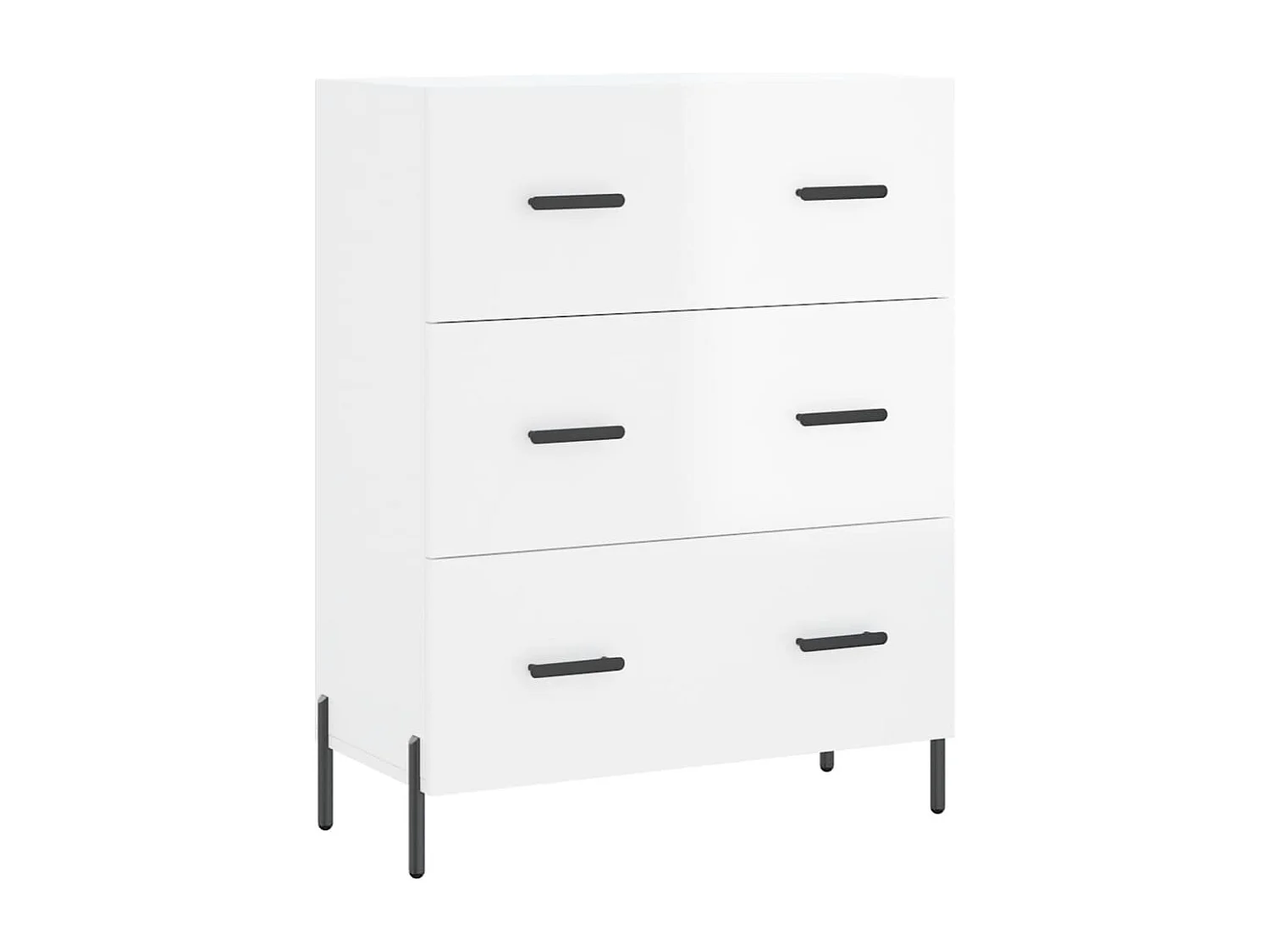 Sideboard Hochglanz-Weiß 69,5x34x90 cm Holzwerkstoff