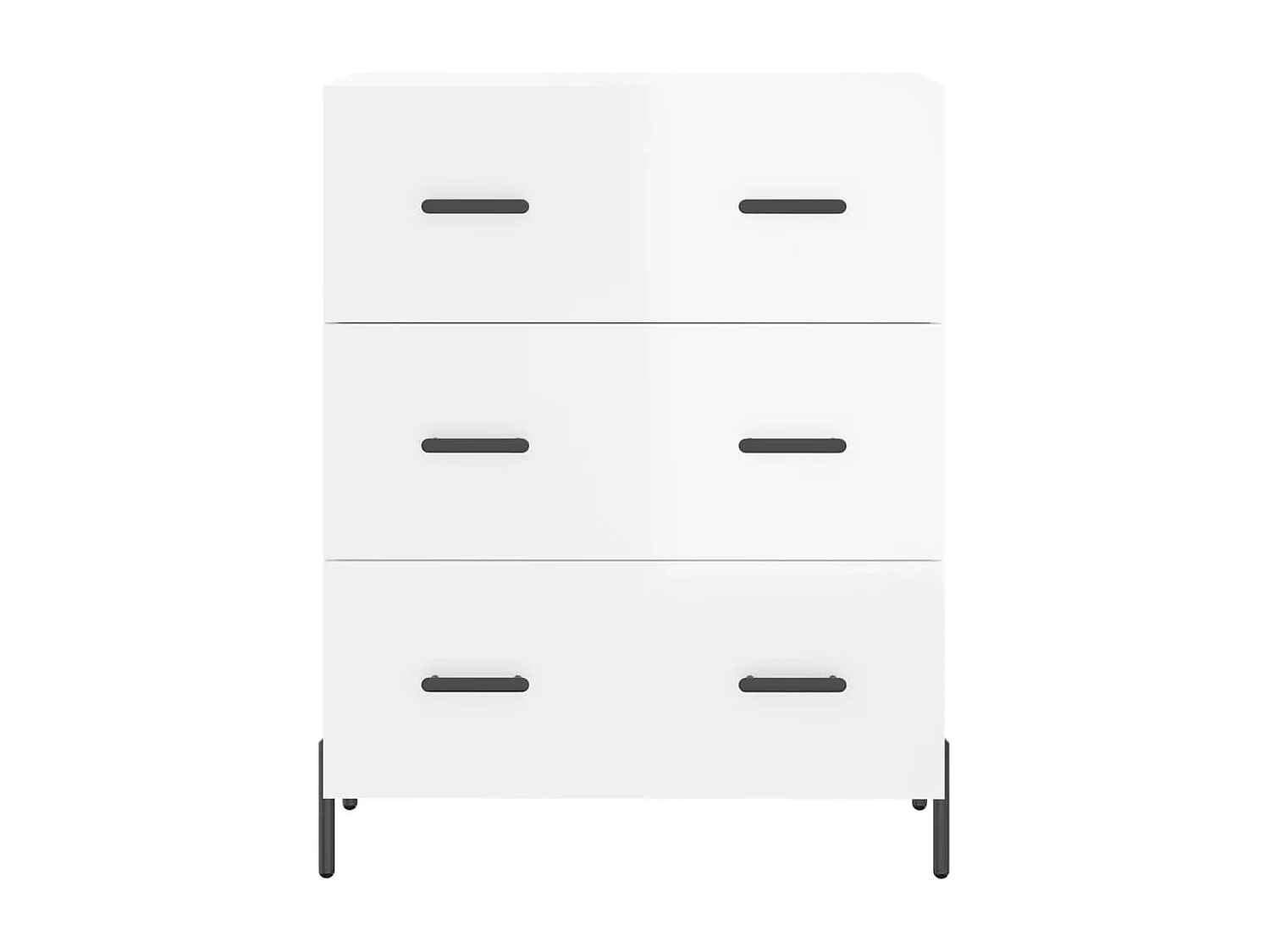 Sideboard Hochglanz-Weiß 69,5x34x90 cm Holzwerkstoff