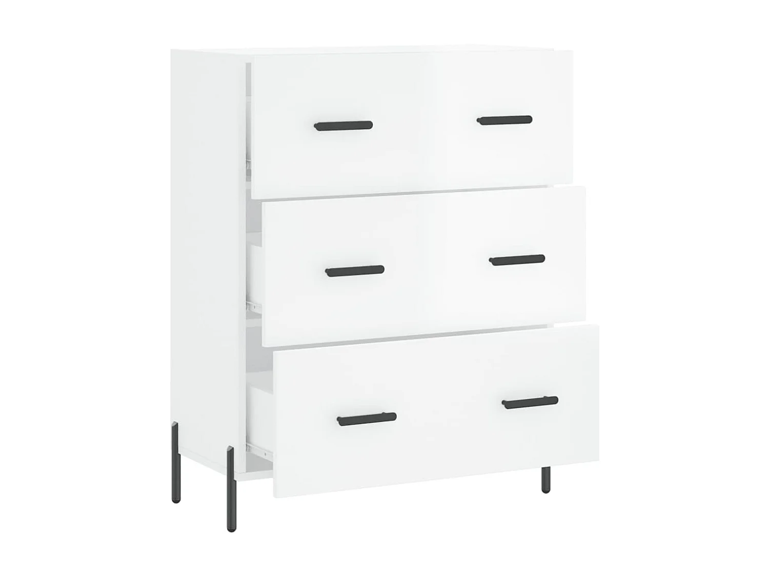 Sideboard Hochglanz-Weiß 69,5x34x90 cm Holzwerkstoff