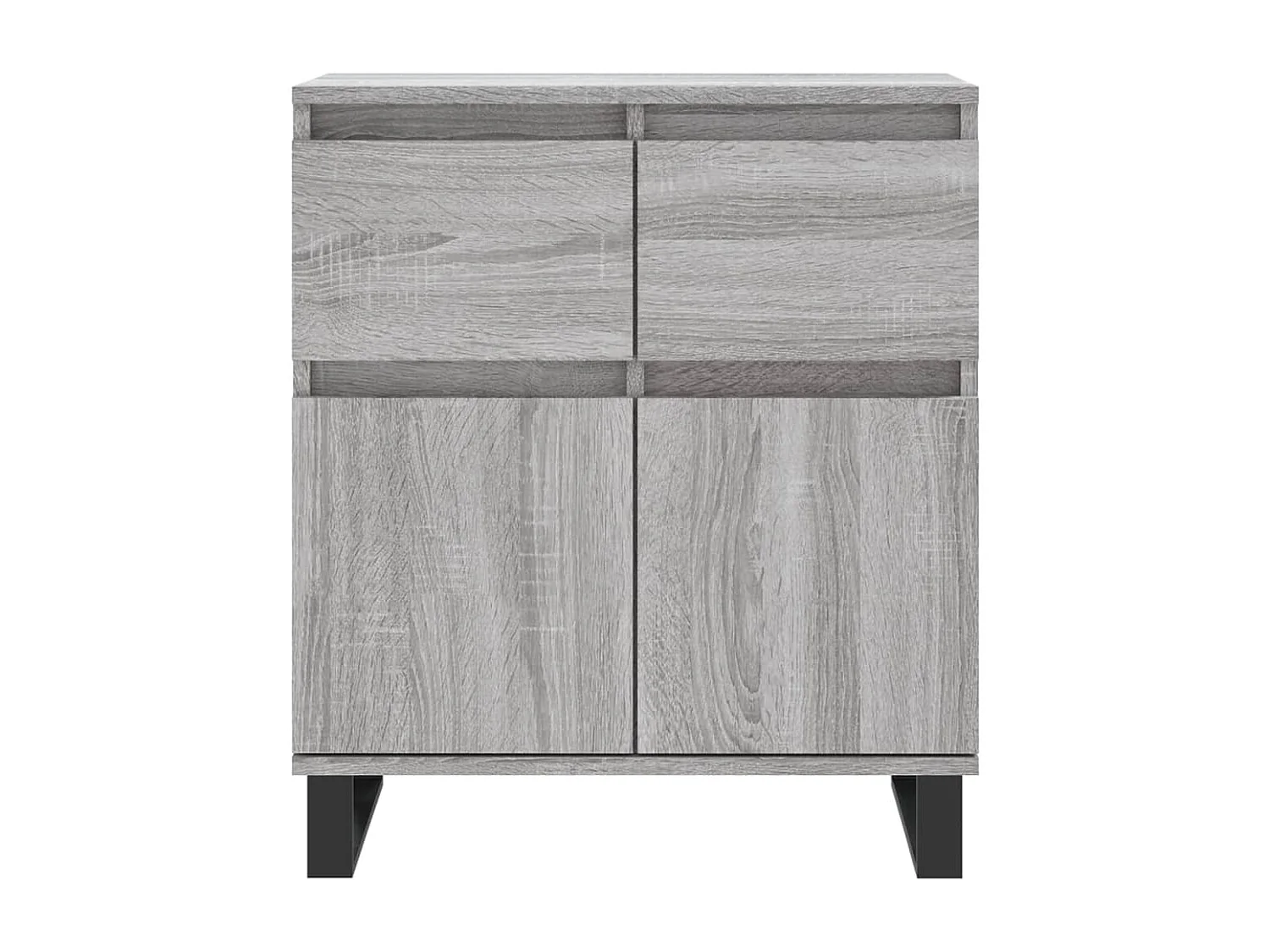 Dressoir 60x35x70 cm bewerkt hout grijs sonoma eikenkleurig