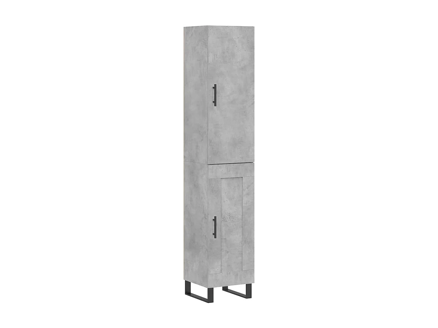 Buffet haut Gris béton 34,5x34x180 cm Bois d'ingénierie