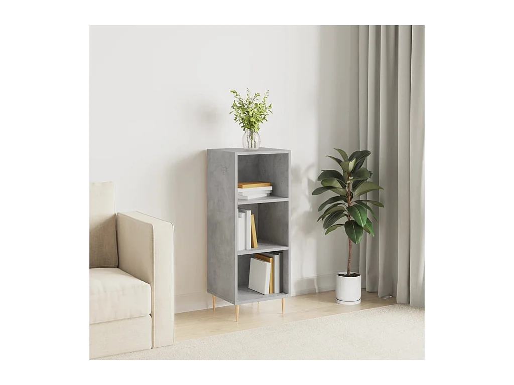 Buffet gris béton 34,5x32,5x90 cm bois d'ingénierie