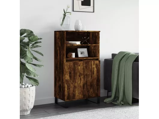 Kauf Unique Highboard Räuchereiche 60x36x110 cm Holzwerkstoff