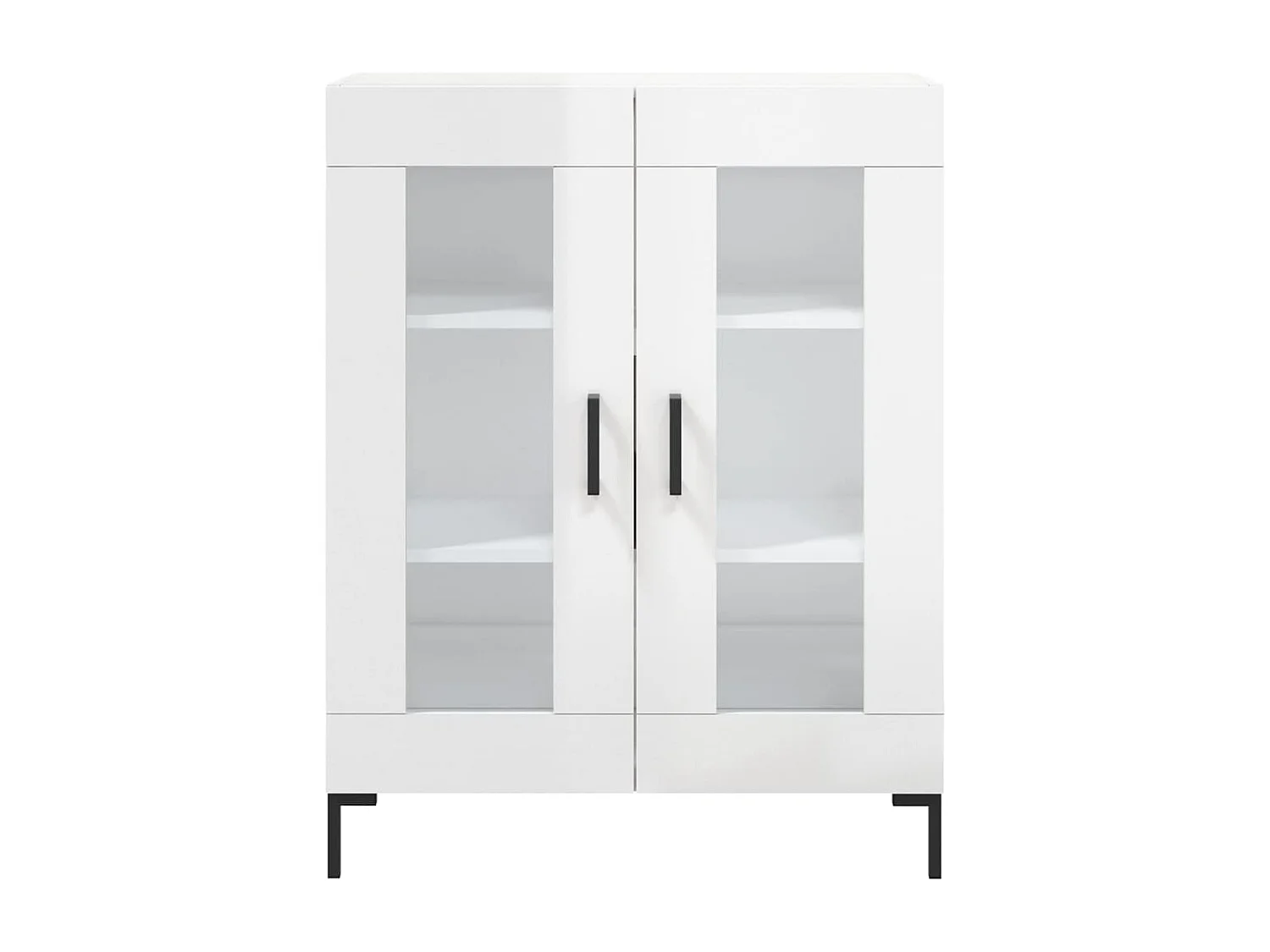 Sideboard Hochglanz-Weiß 69,5x34x90 cm Holzwerkstoff