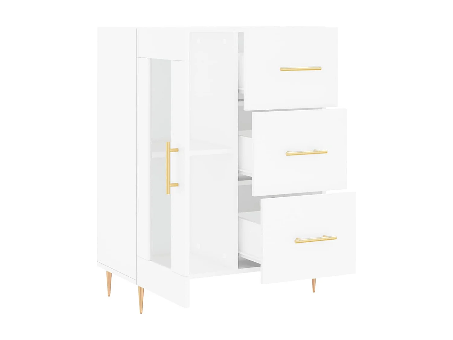 Sideboard Weiß 69,5x34x90 cm Holzwerkstoff