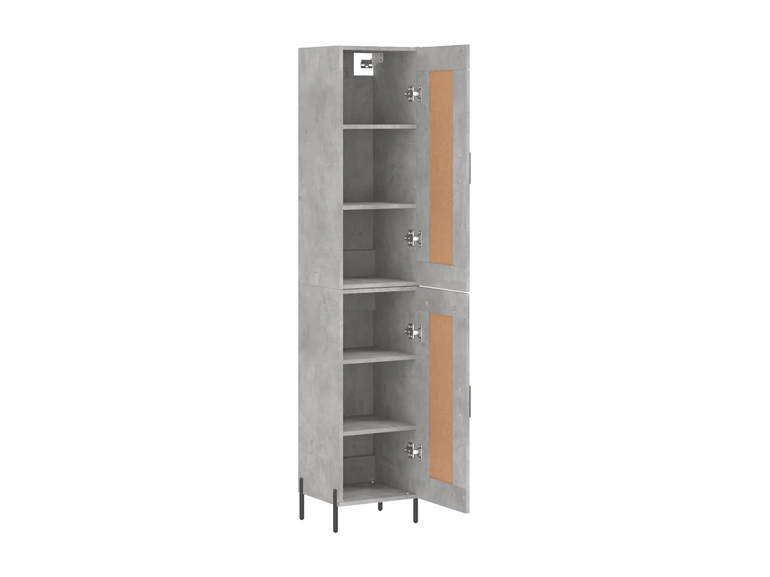 Credenza Grigio Cemento 34,5x34x180 cm in Legno Multistrato