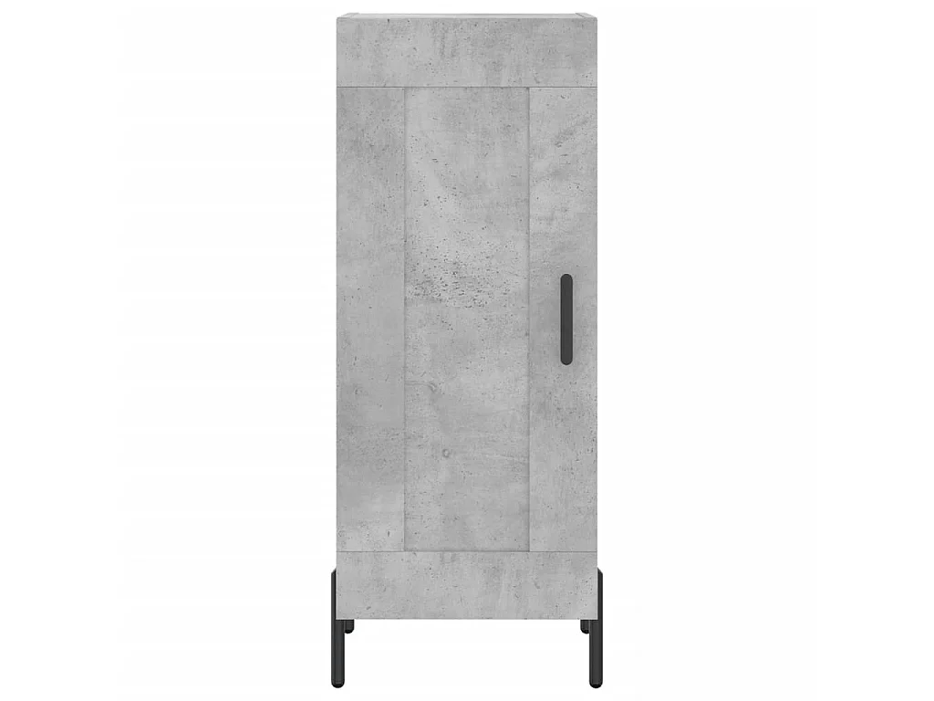 Buffet haut Gris béton 34,5x34x180 cm Bois d'ingénierie
