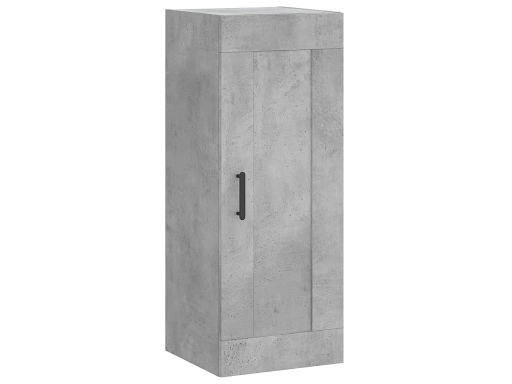 Buffet haut Gris béton 34,5x34x180 cm Bois d'ingénierie